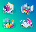 E-Library Isometric Set