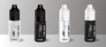 E liquid dropper bottle set in black white color