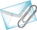 E-mail attachment icon or symbol Royalty Free Stock Photo