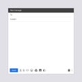 E-mail blank. Interface Email. Template blank mail for message.