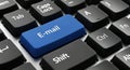 E-mail Button on Black Computer Keyboard Royalty Free Stock Photo