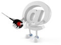 E-mail character with remote push button
