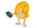 E-mail character using calculator Royalty Free Stock Photo