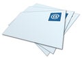 E-mail Envelopes Stacked Royalty Free Stock Photo