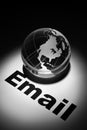 Globe E-mail concept Royalty Free Stock Photo