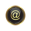 E mail icon on the button Royalty Free Stock Photo