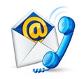 E-mail icon and phone Royalty Free Stock Photo
