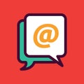 e-mail icon. Vector illustration decorative design Royalty Free Stock Photo