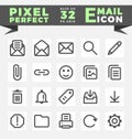 E-Mail icons set for mobile, web interface. Royalty Free Stock Photo