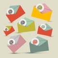 E-mail Icons Set Royalty Free Stock Photo