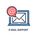 E-mail inbox - modern vector line icon Royalty Free Stock Photo