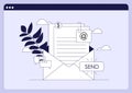 E-mail marketing and news letter advertising concept.