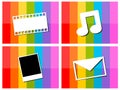 E-mail music movie photo in colorful background il