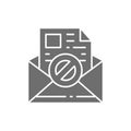 E-mail protection, anti-malware, spyware, trojan grey icon.