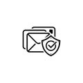E-mail Protection Icon. Flat Design Royalty Free Stock Photo