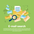 E-mail Search Digital Content Information Technology Business Web Banner Royalty Free Stock Photo