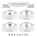 E-mail security infographic template Royalty Free Stock Photo