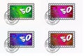 E-mail stamps Royalty Free Stock Photo