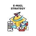 E-mail Strategy Vector Concept Color Illustration Royalty Free Stock Photo