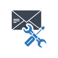 E-mail Support Vector Glyph Icon