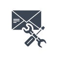 E-mail Support Vector Glyph Icon