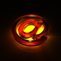 E-mail symbol glass - orange