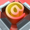 E-mail Symbol Laptops Shows Online Mailing Communication Royalty Free Stock Photo
