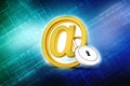 3d render of email internet Concept in technology background Royalty Free Stock Photo