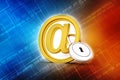 3d render of email internet Concept in technology background Royalty Free Stock Photo