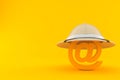 E-mail symbol with safari hat Royalty Free Stock Photo