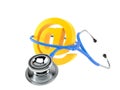 E-mail symbol with stethoscope Royalty Free Stock Photo