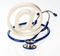 E-mail symbol and stethoscope Royalty Free Stock Photo