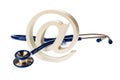 E-mail symbol and stethoscope Royalty Free Stock Photo