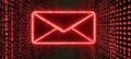 E-mail Threat Alert Phishing and Hacking Attempts on Vulnerable Digital Communication Systems Royalty Free Stock Photo