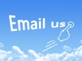 E-mail us message cloud shape Royalty Free Stock Photo