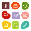 E-mail web icons, colour spots series Royalty Free Stock Photo