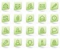 E-mail web icons, green document series Royalty Free Stock Photo