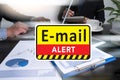 E-mails Hacked Warning Digital Browsing and virus Royalty Free Stock Photo