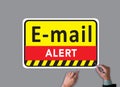 E-mails Hacked Warning Digital Browsing and virus Royalty Free Stock Photo