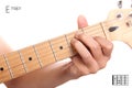 E major guitar chord tutorial Royalty Free Stock Photo
