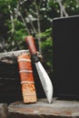 E-nep knife Thai native Knives for survival in the forest Royalty Free Stock Photo