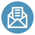 E newsletter, email document Bold Outline vector icon which can be easily modified do edit