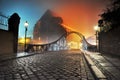 E old town bridge at night