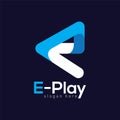 E Play logo icon vector template