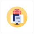 E-publishing flat icon Royalty Free Stock Photo