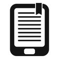 E reader icon simple vector. Online books store