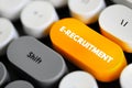 E-recruitment - use of web-based technology for the various processes of attracting, selecting and on boarding job candidates, Royalty Free Stock Photo