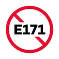 E 171 round prohibitory sign