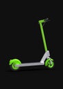 E-scooter, ecologic urban vehicle, dark background