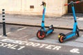 E-scooter on-road parking bay in London Royalty Free Stock Photo